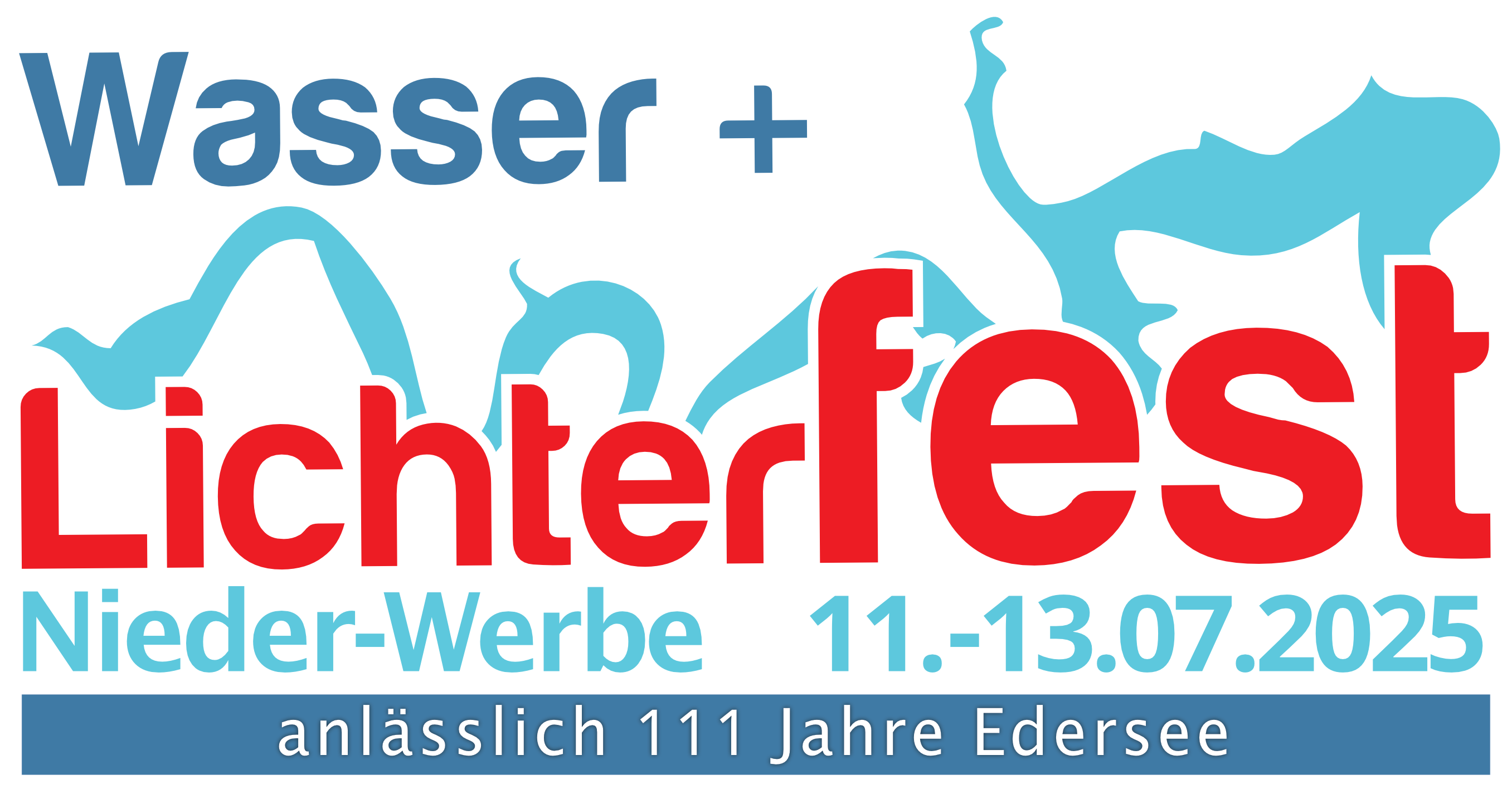Logo Lichterfest - 111 Jahre Edersee: 11.-13.07.2025 in Nieder-Werbe